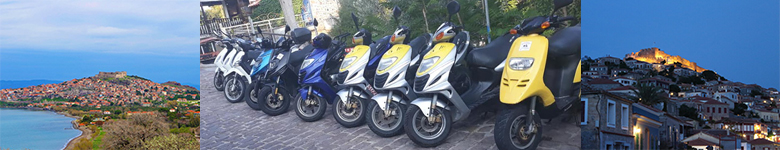 Molivos motorcycle and bicycle rentals at MOTO GEORGE | Explore Lesvos island with us